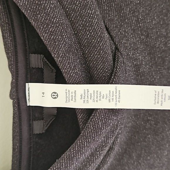 Lululemon Loungeful cropped Hoodie Sparkle black - Picture 13 of 13